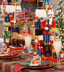 A "Holiday Spirits" Tablescape (or Christmas just threw up on my table)