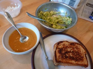 Grilled cheese and guacamole!